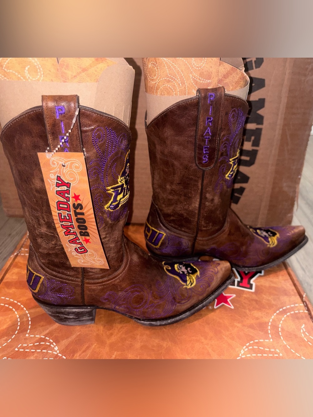 Gameday Boots East Carolina University Pirates Size 6.5